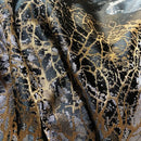 Black gold jacquard egyptian cotton bedding set bedroom duvet cover