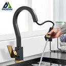 DecorBites™ Black Gold Kitchen Faucet with Flexible Pull Down Sprayer