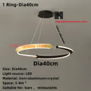 DecorBites™ Black Gold LED Ceiling Chandelier Crystal Decorative Pendant Lamp for Dining Room Bedroom
