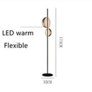 DecorBites™ Black Gold LED Floor Lamp Double Lampshade Standing Light