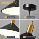 DecorBites™ Black Gold LED Pendant Lights for Home Restaurant Loft Bar Industrial Decor
