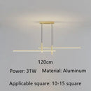 DecorBites™ Black Gold LED Pendant Lights for Modern Minimalist Dining Room Chandelier