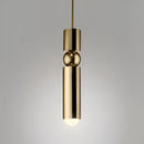 Modern gold led tube pendant light – kitchen & shop decoration