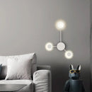 Molecular black & gold led wall lamp for bedroom living room