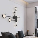 Molecular black & gold led wall lamp for bedroom living room