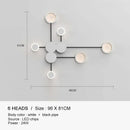 Molecular black & gold led wall lamp for bedroom living room