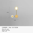 Molecular black & gold led wall lamp for bedroom living room