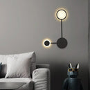 Molecular black & gold led wall lamp for bedroom living room