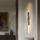 DecorBites™ Black Gold LED Wall Lights: Modern Wall Sconce for TV Background, Bedroom, Stairs
