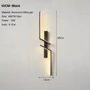 Modern minimalist black gold led wall lights for bedroom