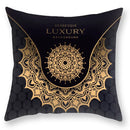 DecorBites™ Black Gold Mandala Luxury Printed Pillowcase §