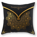 DecorBites™ Black Gold Mandala Luxury Printed Pillowcase §