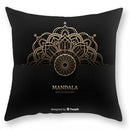 DecorBites™ Black Gold Mandala Luxury Printed Pillowcase §