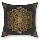 DecorBites™ Black Gold Mandala Luxury Printed Pillowcase §