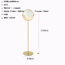Modern flower black & gold metal floor lamp for living room