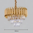 Modern black & gold metal led chandelier dining room crystal lamp
