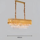 Modern black & gold metal led chandelier dining room crystal lamp