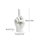 DecorBites™ Black Gold Middle Finger Sculpture: Modern Home Decor Figurine & Shelf Accessory