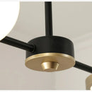 Modern black & gold minimalist chandelier dining room pendant light