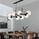 DecorBites™ Black Gold Molecule Glass Ball Chandelier Modern Loft Lamp Living Room Kitchen Island Light