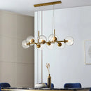 DecorBites™ Black Gold Molecule Glass Ball Chandelier Modern Loft Lamp Living Room Kitchen Island Light