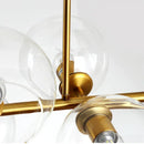 DecorBites™ Black Gold Molecule Glass Ball Chandelier Modern Loft Lamp Living Room Kitchen Island Light