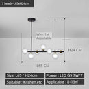 Modern black gold nordic pendant with glass globes dining room