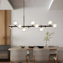 Modern black gold nordic pendant with glass globes dining room