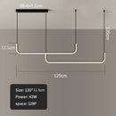 DecorBites™ Black Gold Pendant Chandelier LED Ceiling Lamp for Modern Dining Room and Kitchen
