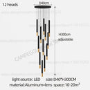 DecorBites™ Black Gold Pendant Lamp: Modern Nordic Designer LED Indoor Lighting