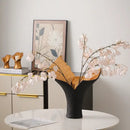 Modern black & gold resin handicrafts display vase living room decor