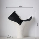Modern black & gold resin handicrafts display vase living room decor