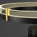 DecorBites™ Black Gold Round Chandelier: Modern Design Ceiling Lamp for Home Decoration