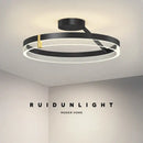 DecorBites™ Black Gold Round Chandelier: Modern Design Ceiling Lamp for Home Decoration