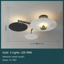DecorBites™ Black Gold Round Chandelier with Remote Control Dimming Ceiling Lights