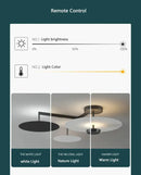 DecorBites™ Black Gold Round Chandelier with Remote Control Dimming Ceiling Lights