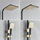 DecorBites™ Black Gold Shower Faucet Set with Bidet Function, Wall Mounted Rainfall Mixer