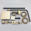 DecorBites™ Black Gold Shower Faucet Set with Bidet Function, Wall Mounted Rainfall Mixer