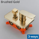 DecorBites™ Black Golden Brass Shower Mixing Valve Concealed Wall Mount Box Control