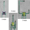 DecorBites™ Black Golden Brass Shower Mixing Valve Concealed Wall Mount Box Control