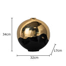DecorBites™ Black Golden Ceramic Vase Desk Decoration Minimalism Aesthetic Floral Room Decor