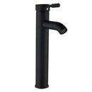 DecorBites™ Black Golden Single Handle Bathroom Basin Faucet for Deck Mount Vessel Sink
