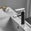 DecorBites™ Black Gray Brass Waterfall Basin Faucet Hot Cold Mixer Tap White Gold