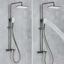 DecorBites™ Black Gray Wall Mounted Shower System Set with Bathtub Faucet