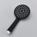Matte black hand-held shower head bathroom water saving rainfall