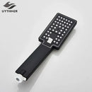 Matte black hand-held shower head bathroom water saving rainfall
