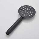 Matte black hand-held shower head bathroom water saving rainfall