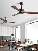DecorBites™ Black Industrial Ceiling Fan 52Inch DC Powerful Airflow Living Room Office Commercial
