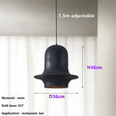 DecorBites™ Black Industrial Chandelier for Cafe Bedroom Bar Decor Hanging Lamps