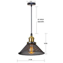 DecorBites™ Black Iron Cage Farmhouse Pendant Light Fixture for Kitchen Island, Dining Room, Hallway